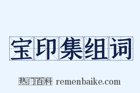 宝印集组词是什么意思的图片